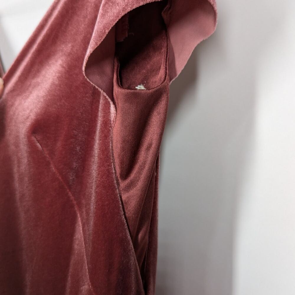 Jenny Yoo Marin Velvet V-Neck Maxi Dress Wrap Gown Size 6 Women's Preowned - Picture 8 of 11